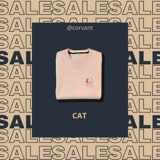 Sudadera rosa con estampado de gato