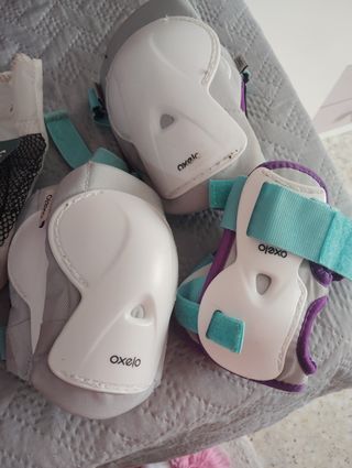 Patines en línea Oxelo rosas y blancos