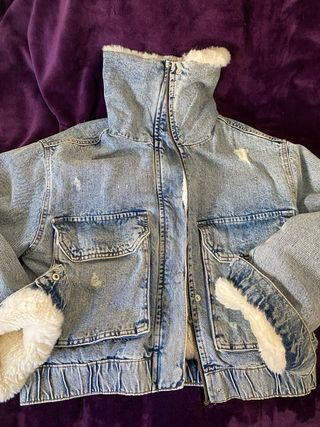 Chaqueta vaquera forrada mujer