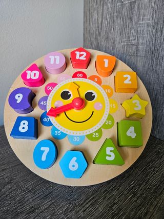 Reloj Educativo Madera Montessori
