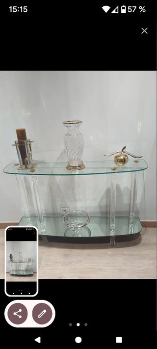 Mueble aparador de entrada Cristal y metacrilato 
