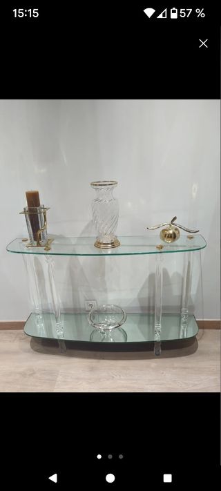 Mueble aparador de entrada Cristal y metacrilato 