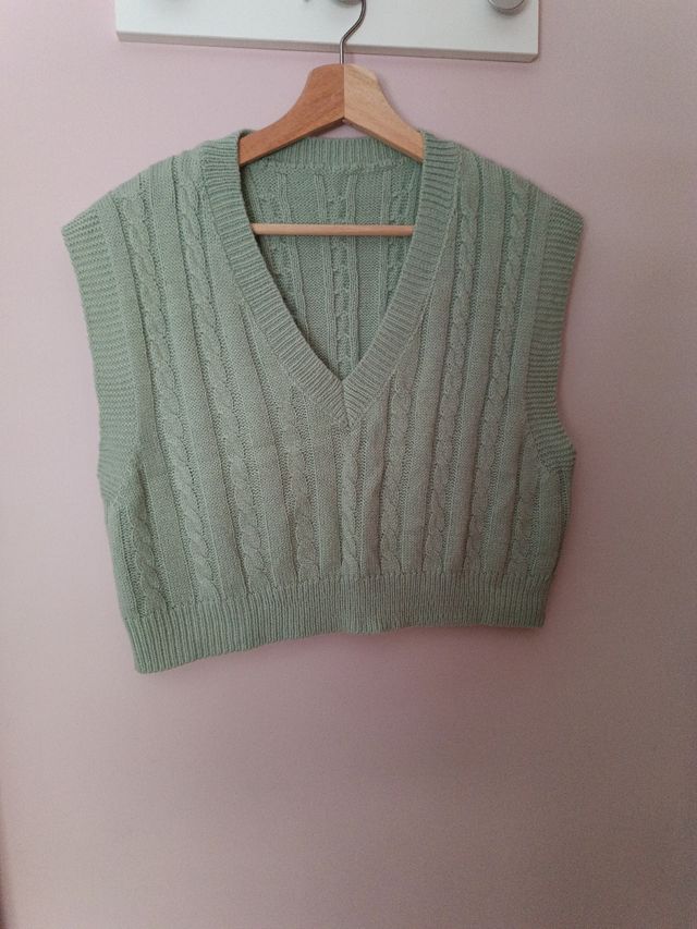 Chaleco Shein verde talla M