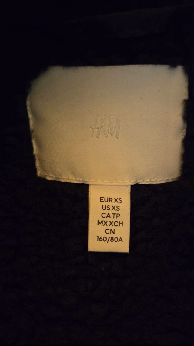 Chaqueta negra borrego