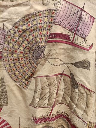 Blusa vintage Laurel seda beige y morado