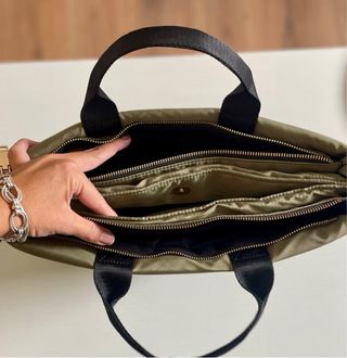 Bolso sport negro y verde