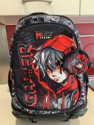 Mochila escolar Gamer con monedero