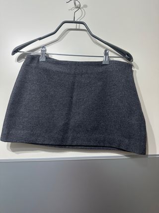 Minifalda gris Zara Talla S