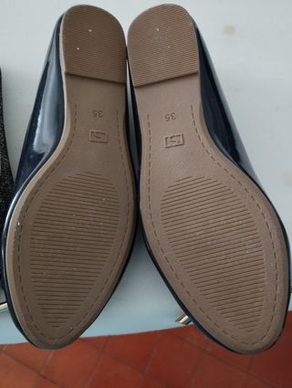 Zapatos Bailarinas Negros y Plateados