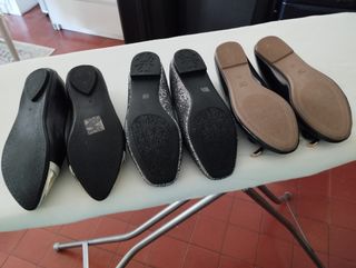 Zapatos Bailarinas Negros y Plateados