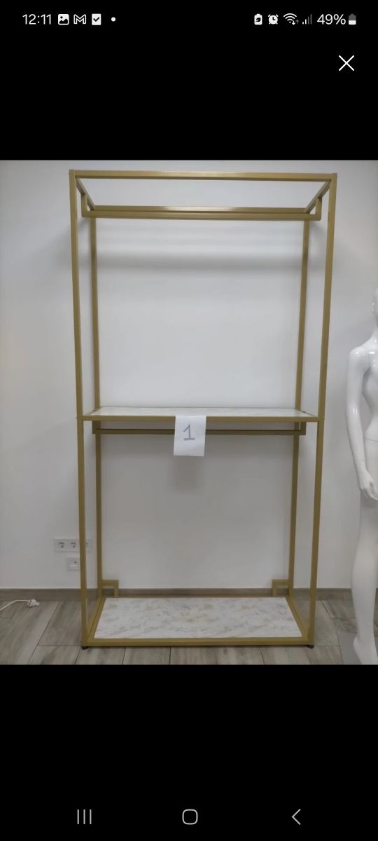 Percheros, burros dorados profesionales estanteria