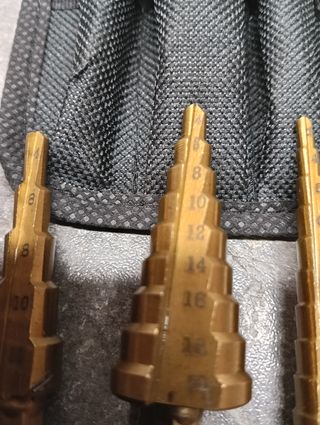 Brocas escalonadas de acero (3 uds)