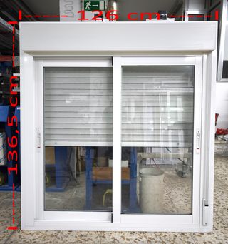 Ventana Corredera de aluminio de 126 x 136,5