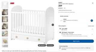 Cuna de bebé con colchón