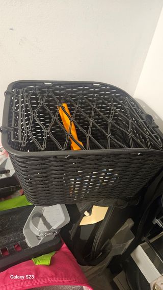 Cestino porta oggetti per bici nero