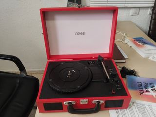 Tocadiscos NOALED Rojo Bluetooth Vintage