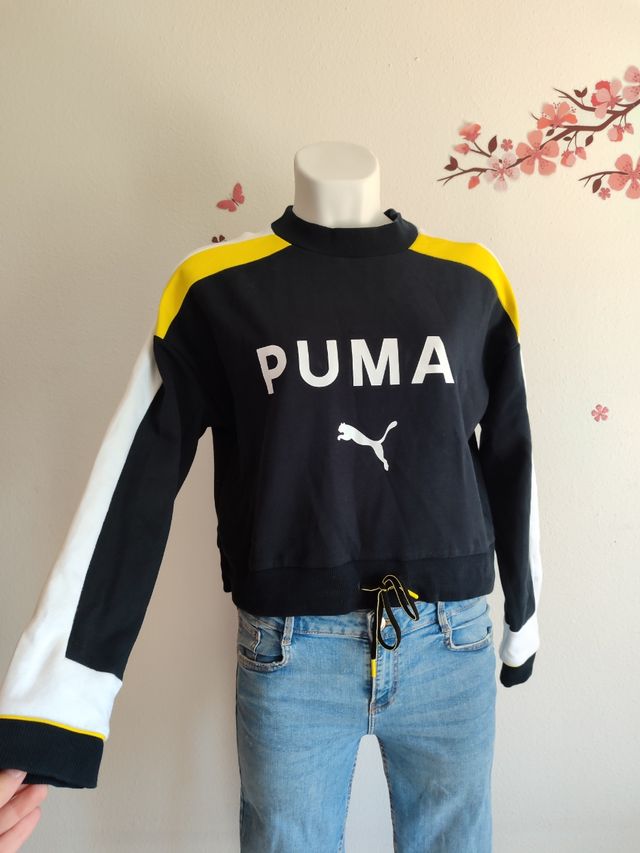 Sudadera Puma Mujer Negra y Amarilla