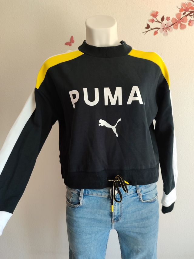 Sudadera Puma Mujer Negra y Amarilla
