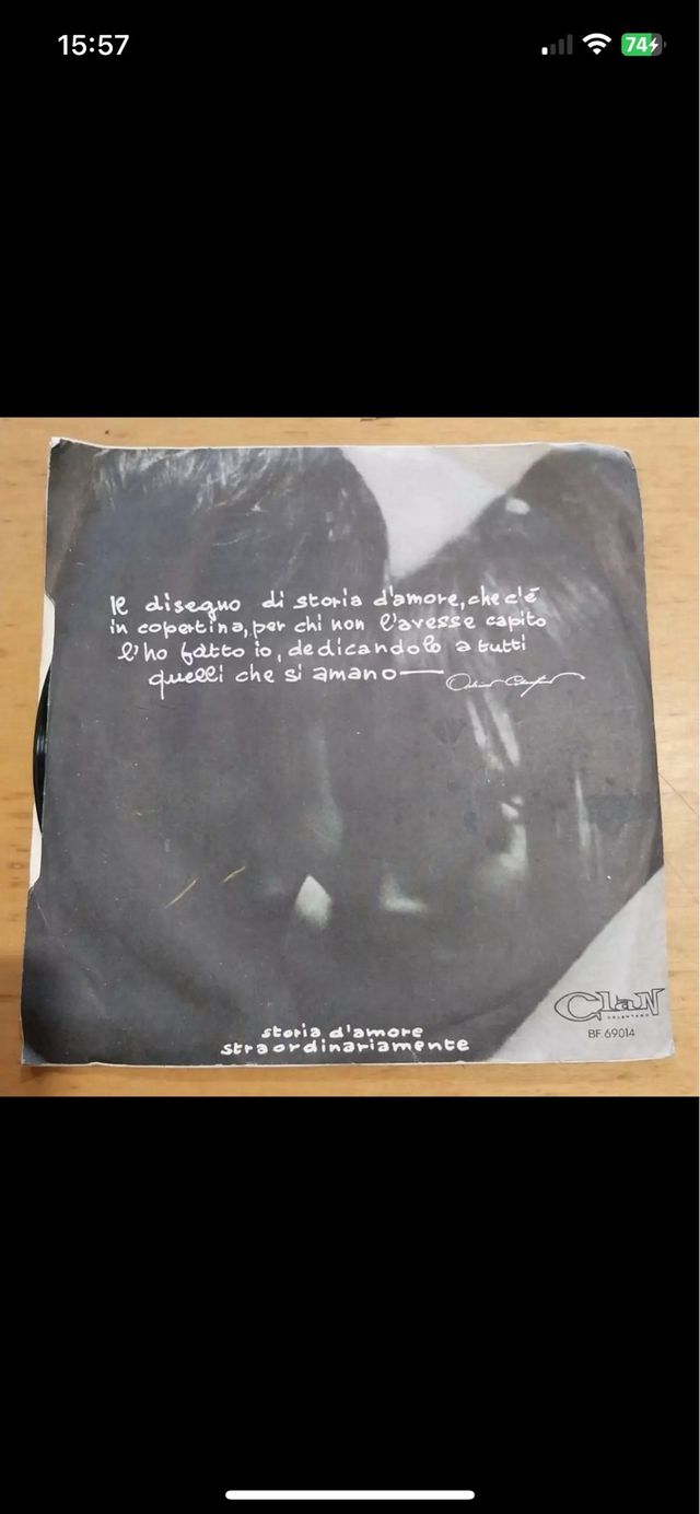 Vinile Adriano Celentano Storia d'amore