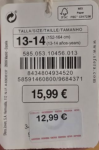 Camisa blanca manga larga nueva