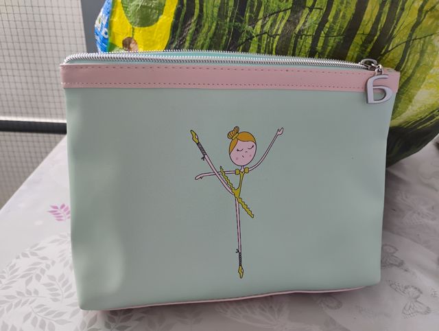 Neceser Bailarina Rosa y Verde