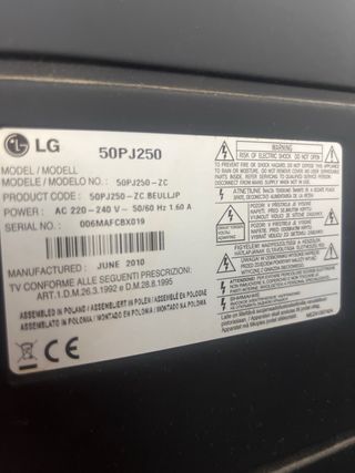 plasma Smart TV LG 50 pulgadas 
