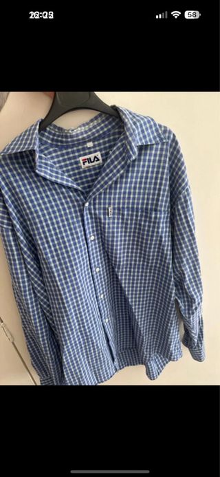 Camicia Fila a quadri blu taglia L