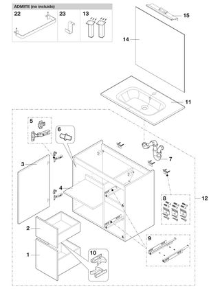Mueble de Baño Roca Pack Anima Blanco