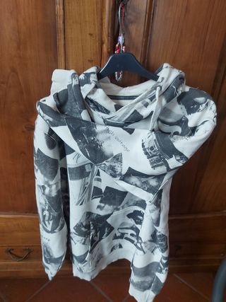 Felpa con stampa collage uomo/ragazzo