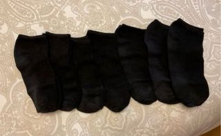 7 PARES DE CALCETINES TOBILLEROS 37/39 NEGROS