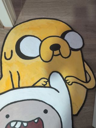 Hora de Aventuras Finn y Jake pintado a mano