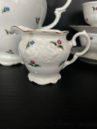 Juego de café vintage Wawel porcelana fina floral