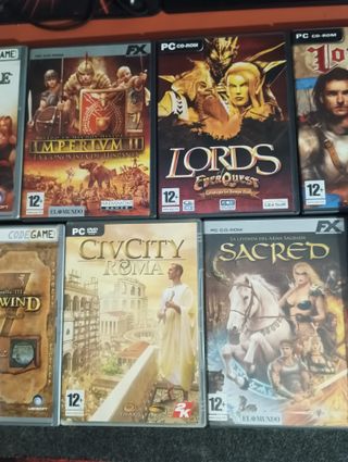 Lote 7 Juegos PC Rol Estrategia + 2 Regalo