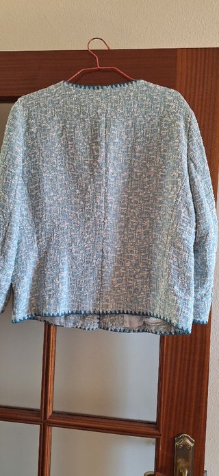 Chaqueta Zara Azul Tweed