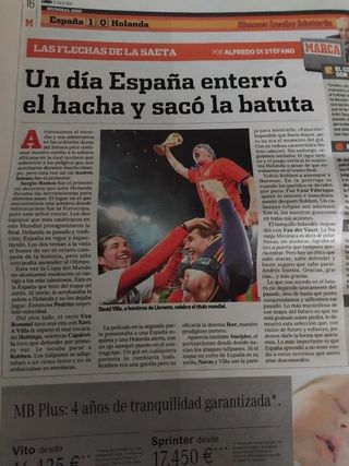 Periódico Marca España Campeón Mundial 2010