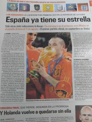 Periódico Marca España Campeón Mundial 2010