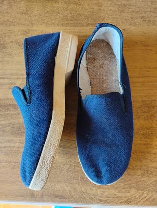 Zapatos de lona azul para hombre