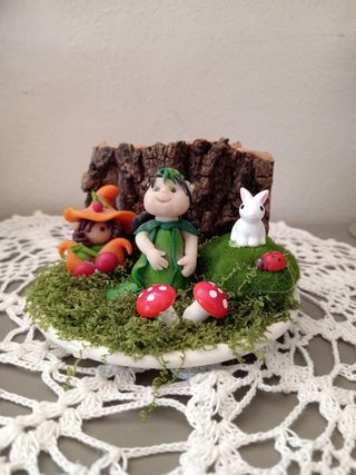 Decorazione con elfe fatte a mano