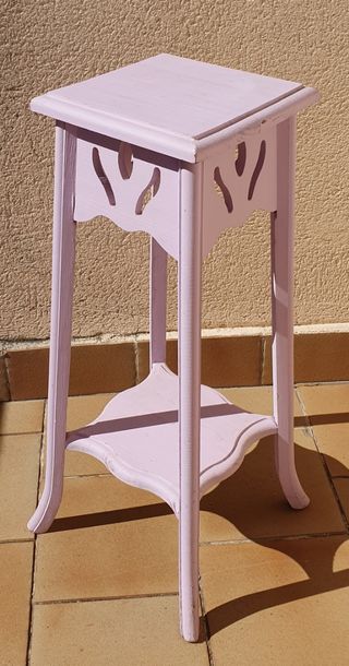 Mesa auxiliar de madera vintage