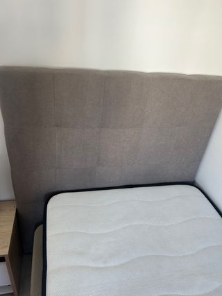 Cama individual: canapé, colchón y cabecero