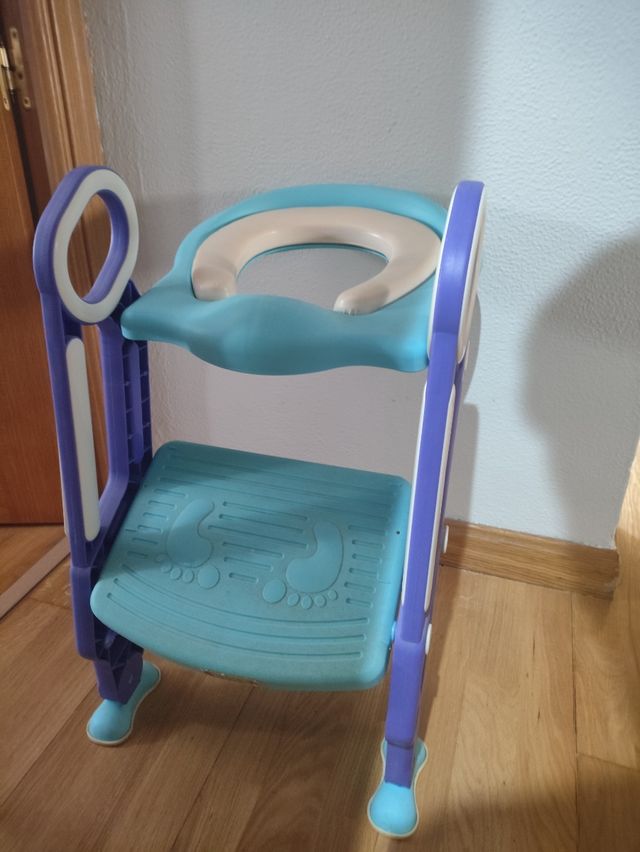 Adaptador Escalera WC infantil azul y morado