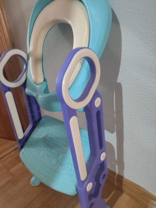 Adaptador Escalera WC infantil azul y morado