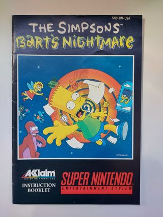 The Simpsons Bart's Nightmare SNES (v. USA)
