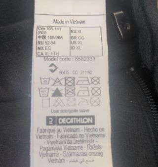 Pantalón Equitación Fouganza 100 Negro Talla XL