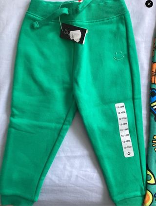 Pantalón DUO verde niño/niña 12-18 meses