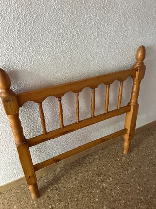 Cabezal de cama rústico de madera 90