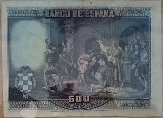 Billete 500 pesetas El Banco de España 1928
