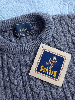 Jersey Schuss Kid Gris Trenzado Niño