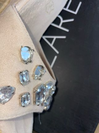 Sandalias AZAREY Beige con Pedrería