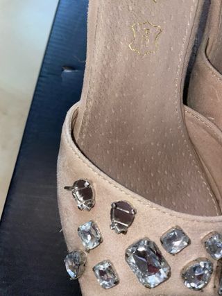 Sandalias AZAREY Beige con Pedrería